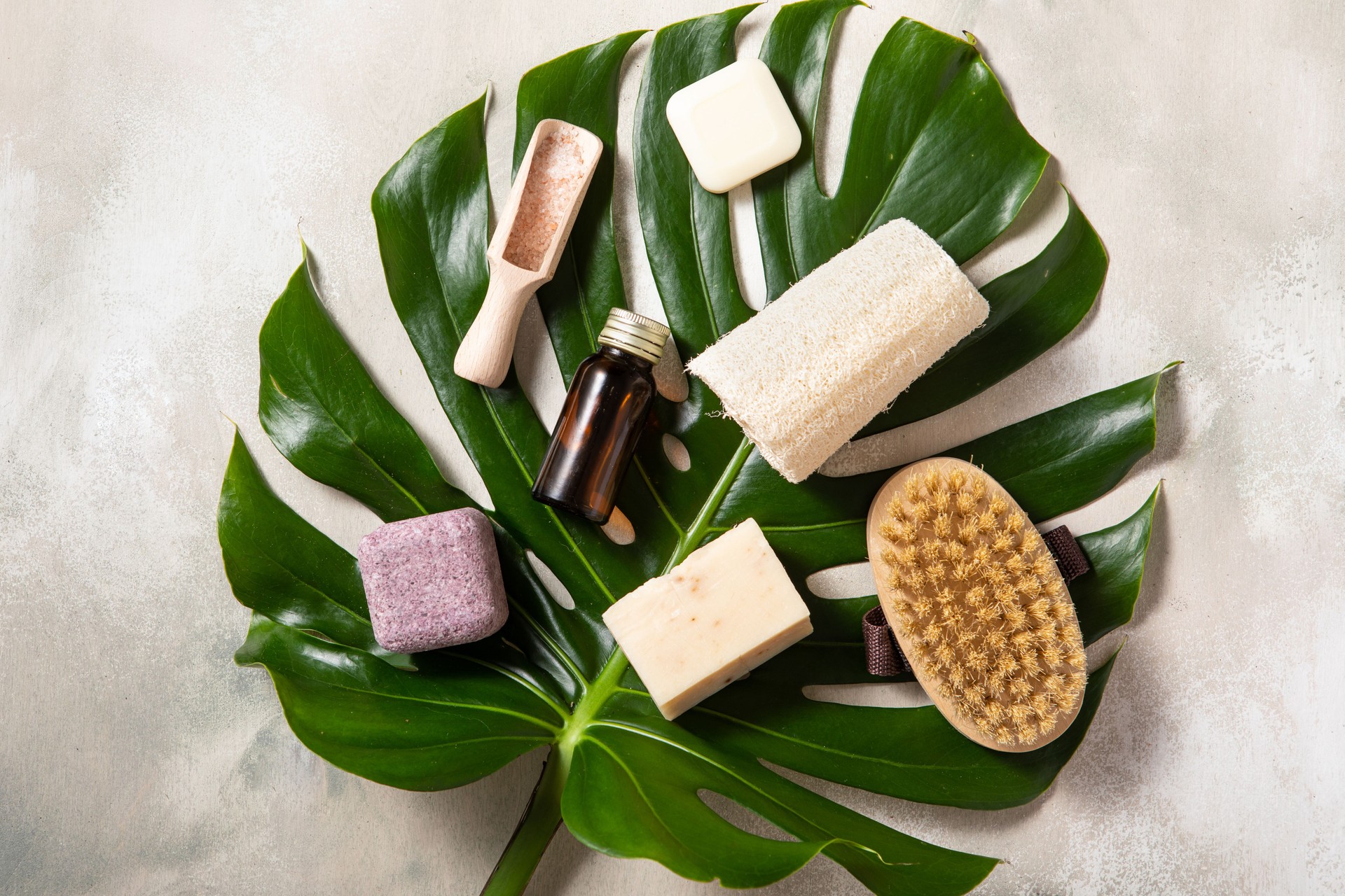 Beauty, spa and treatment natural cosmetics and self-care concept, flat lay, top view